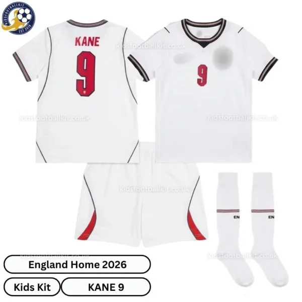 England-KANE-9-Home-World-Cup-2026-Kids-Football-Kit-over-view-with-socks-r
