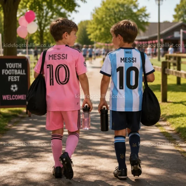 Inter Miami and Argentina World Cup 2026 Birthday Gift Pack – Home Kids Football Kit – MESSI 10 (With socks)-image