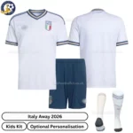 Italy Away Kids Kit 2026-over view with socks