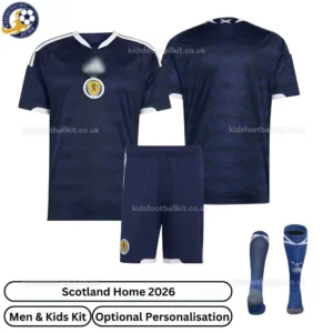 Scotland World Cup Home Men and Kids Kit 2026-over view with socks