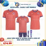 Scotland away men women and kids kits 2026 with socks