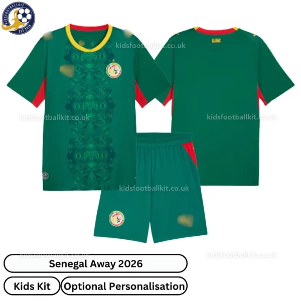 Senegal Away Kids Kit 2026-over view