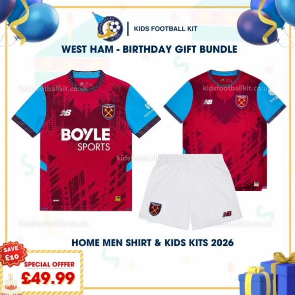 West Ham home men shirt and kids kit 26_27