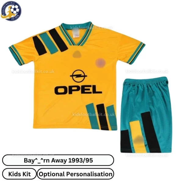 retro b-m away kids kit 93-95-front view