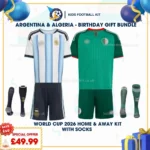 Argentina & Algeria home and away kids kits 2026