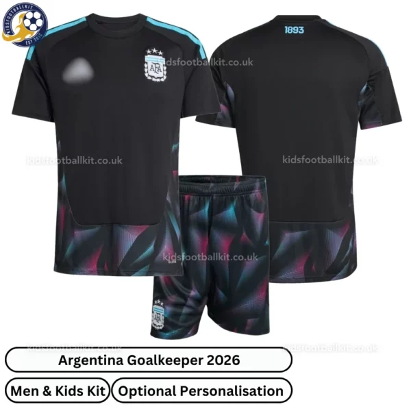 Argentina Goalkeeper Men and Kids Kit 2026-over view