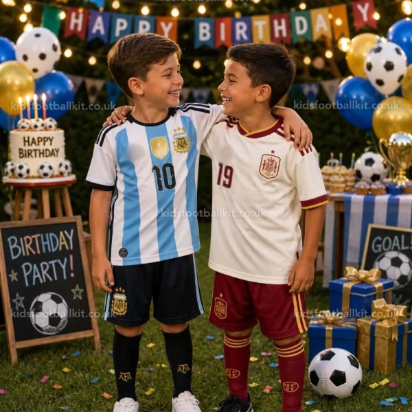 Argentina and Spain home kids kits 2026- MESSI 10 and LAMINE YAMAL 19-image