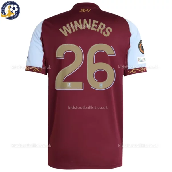 Aston Villa Home Kids Kit 25_26-WINNERS 26-back view