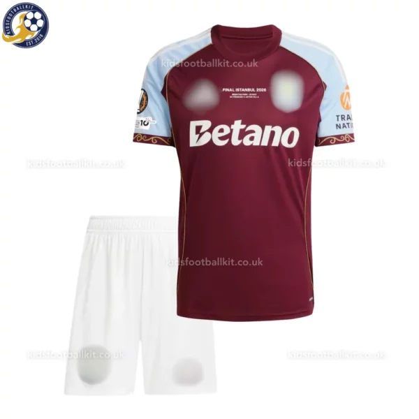 Aston Villa Home Kids Kit 25_26-WINNERS 26-front view