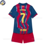 Barcelona Fourth Kids Kit 25_26-back view-FERRAN 7