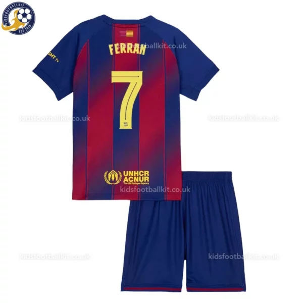 Barcelona Home Kids Kit 25_26-back view-FERRAN 7