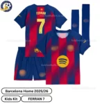 Barcelona Home Kids Kit 25_26-over view-FERRAN 7