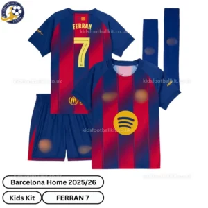 Barcelona Home Kids Kit 25_26-over view-FERRAN 7
