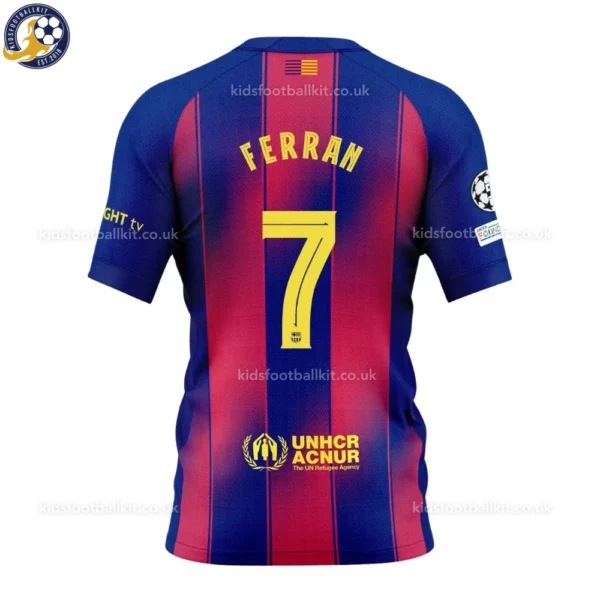 Barcelona Home Men Shirt 25_26-back view-FERRAN 7