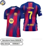 Barcelona Home Men Shirt 25_26-over view-FERRAN 7