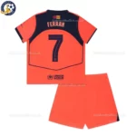Barcelona Third Kids Kit 25_26-back view-FERRAN 7