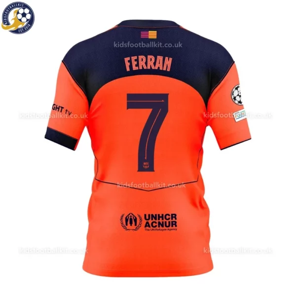Barcelona Third Men Shirt 25_26-back view-FERRAN 7