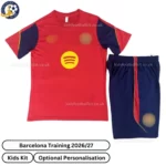 Barcelona Training Kids Kit 26_27-front view-red