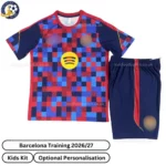 Barcelona Training Kids Kit 26_27-front view-red blue