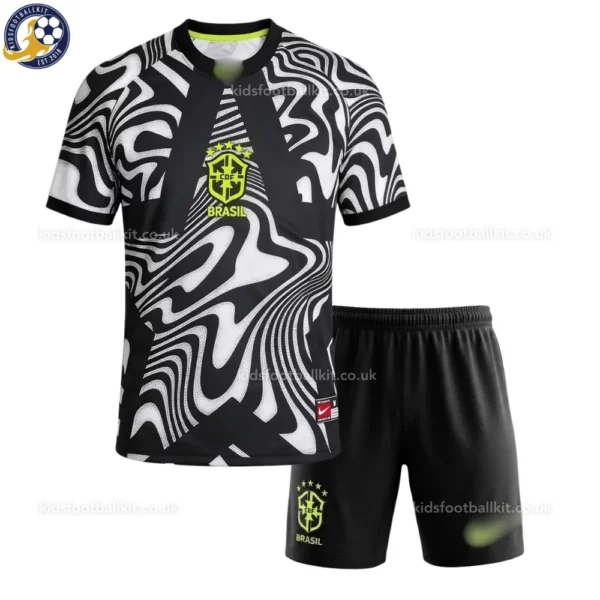 Brazil Goalkeeper Kids Kit 2026-front view-black