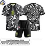 Brazil Goalkeeper Kids Kit 2026-over view-black