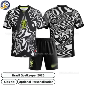 Brazil Goalkeeper Kids Kit 2026-over view-black