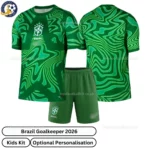 Brazil Goalkeeper Kids Kit 2026-over view-green