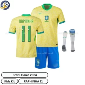 Brazil-Home-Kids-Football-Kit-2024_25-–-RAPHINHA-11-With-Socks-r