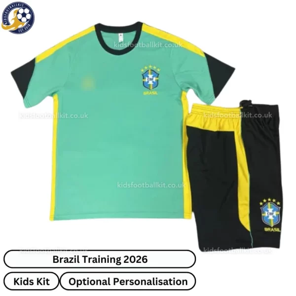 Brazil Training Kids Kit 2026-front view-green