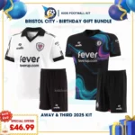 Bristol City away and third kids kits 25_26