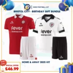 Bristol City home and away kids kits 25_26