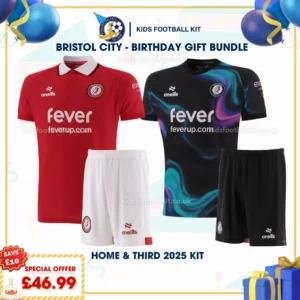 Bristol City home and third kids kits 25_26