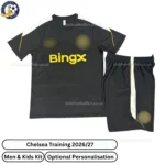 Chelsea Training Men and Kids Kit 26_27-front view-black