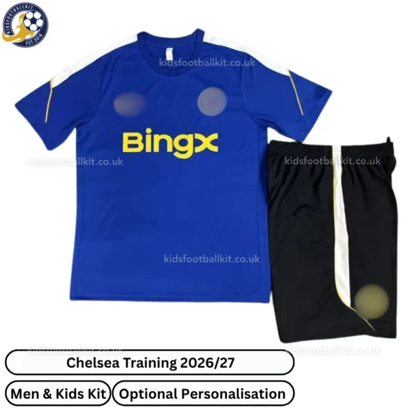 Chelsea Training Men and Kids Kit 26_27-front view-blue