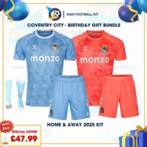 Coventry Home and Away Kids Football kit 25_26