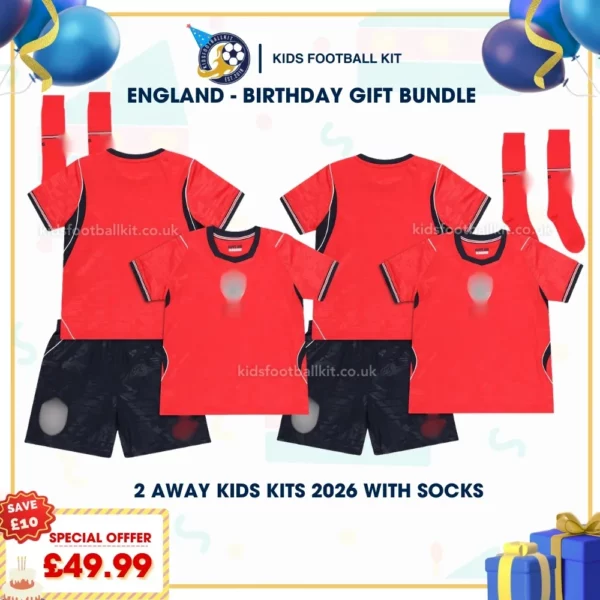 England Away kids kits 2026 with socks