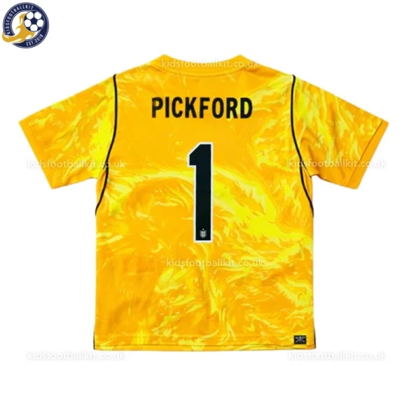 England Goalkeeper men and kids kit 2026-PICKFORD 1-back view-yellow