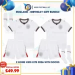England Home kids kits 2026 with socks
