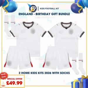 England Home kids kits 2026 with socks