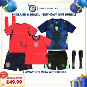England and Brazil Away kids kits 2026