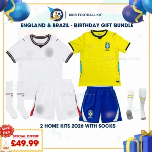 England and Brazil Home kids kits 2026