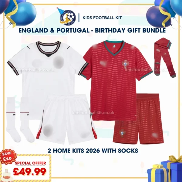 England and Portugal Home kids kits 2026