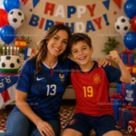 FRANCE and SPAIN HOME WOMEN SHIRT and KIDS KIT 2026-KANTE 13 & LAMINE YAMAL 19-image