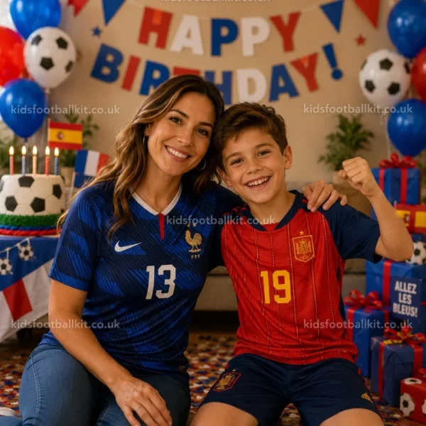 FRANCE and SPAIN HOME WOMEN SHIRT and KIDS KIT 2026-KANTE 13 & LAMINE YAMAL 19-image