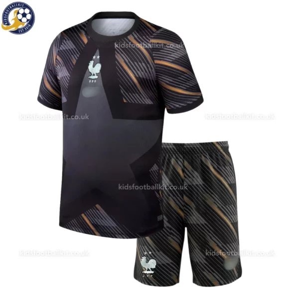 France Goalkeeper Kids Kit 2026-front view-black