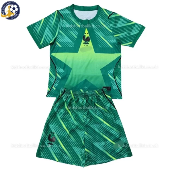 France Goalkeeper Kids Kit 2026-front view-green