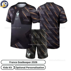 France Goalkeeper Kids Kit 2026-over view-black