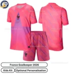 France Goalkeeper Kids Kit 2026-over view-pink