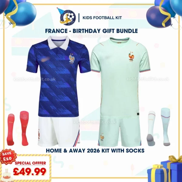 France Home and away kids kits 2026