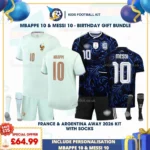 France and Argentina away kids kits 2026 - MBAPPE 10 and MESSI 10
